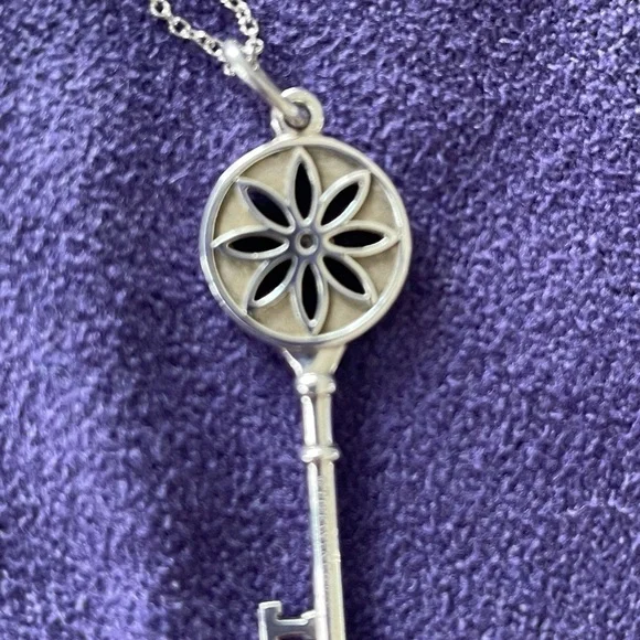 Tiffany & Co. Sterling Silver Daisy Key Necklace - Picture 2 of 2